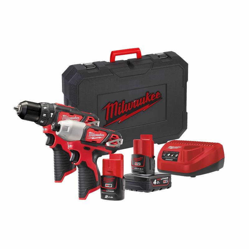 MILWAUKEE M12 BPP2B-421C - Pack 2 produits 12V composé de : M12 BPD-0 + M12 BID-0 (4933443497)