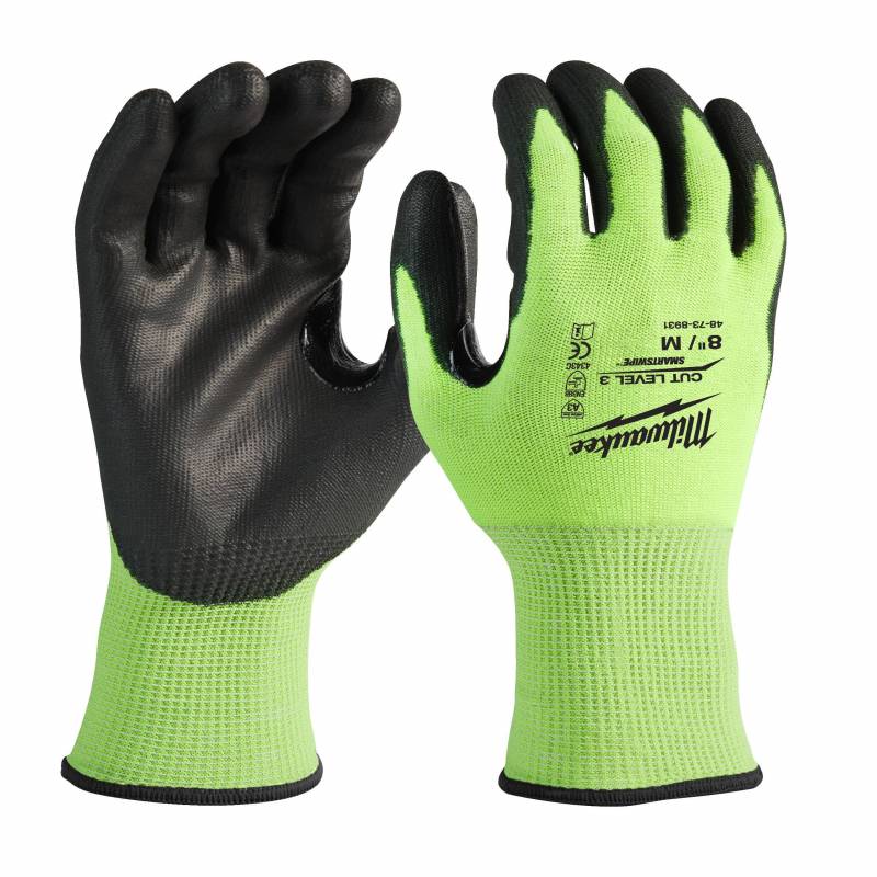 MILWAUKEE EPI GANTS HAUTE VISIBILITÉ & & ANTI-COUPURE 3/C - S/7-1 PC (4932479721)