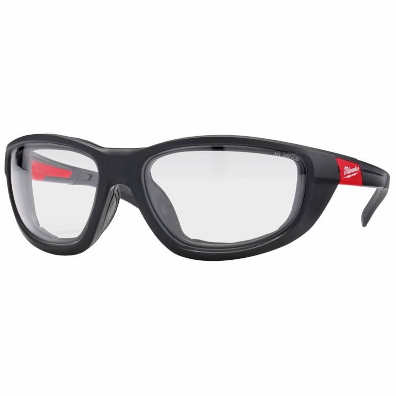 MILWAUKEE EPI LUNETTES DE SÉCURITÉ CLAIRES HAUTE PERFORMANCE AVEC JOINT AMOVIBLE  (4932471885)
