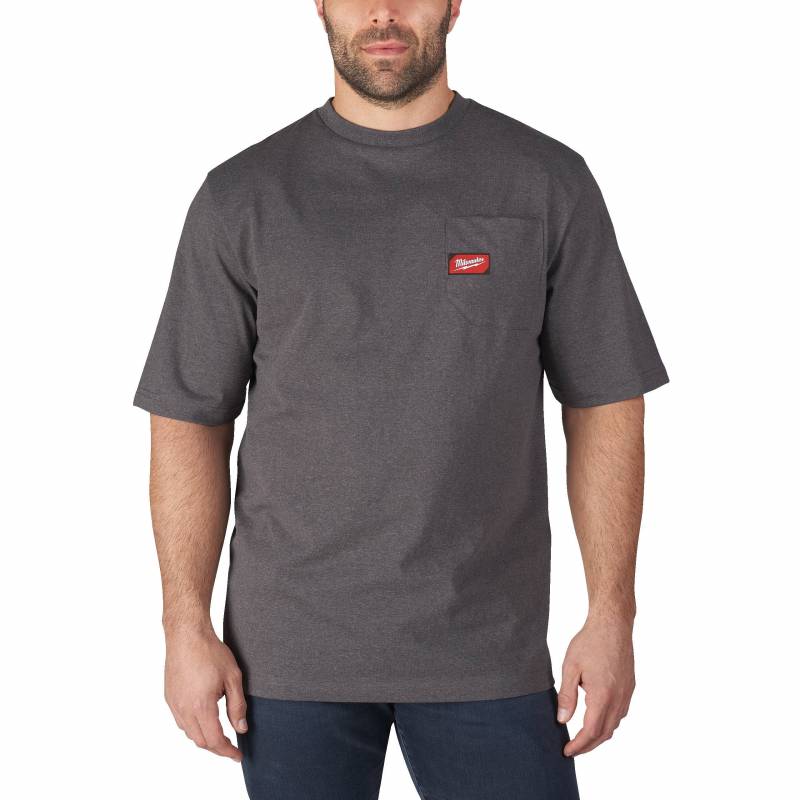MILWAUKEE EPI WTSSG-S - T-SHIRT DE TRAVAIL MANCHES COURTES GRIS - TAILLE (S) (4933478231)