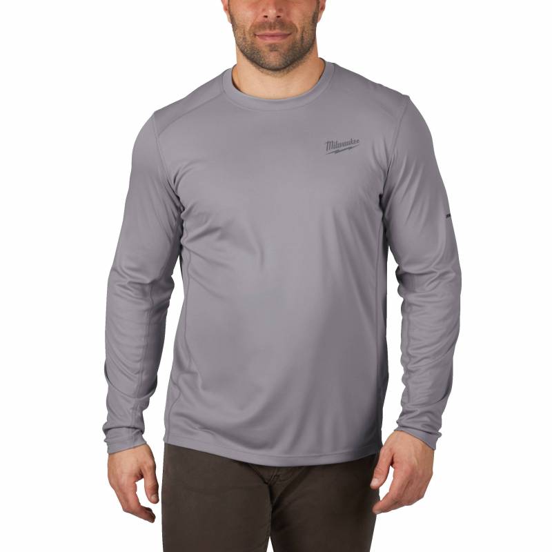 MILWAUKEE EPI WWLSG-S - T-SHIRT RESPIRANT ÉTÉ MANCHES LONGUES GRIS - TAILLE (S) (4933478188)
