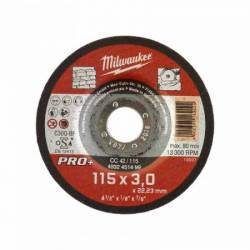 MILWAUKEE DISQUE À TRONÇONNER PRO+ PIERRE 115MM ÉPAISSEUR3 MM PRO+ 1PC (4932451499)
