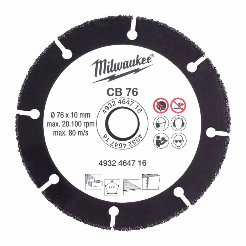 MILWAUKEE DISQUE CARBURE 76 MM 1 PC (4932464716)