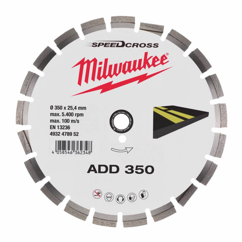 MILWAUKEE DISQUE DIAMANT ASPHALTE ADD 350 MM (4932478952)