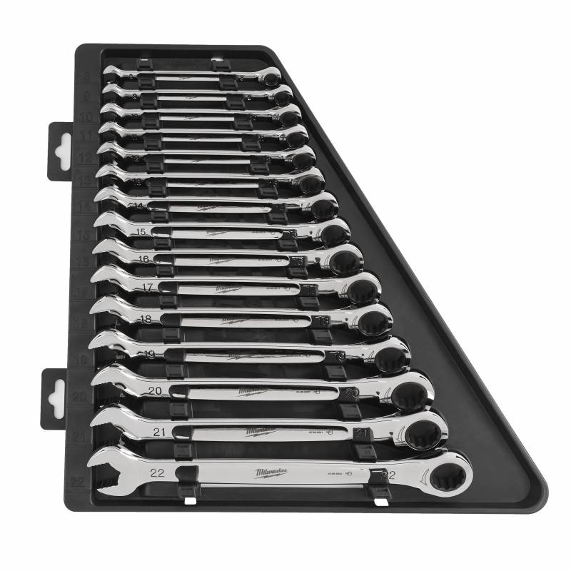 MILWAUKEE SET DE 15 CLÉS À CLIQUET MÉTRIQUES  15PC (4932464994)
