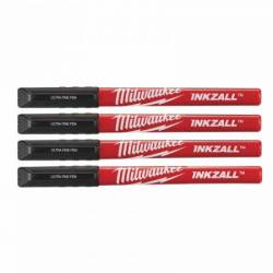 MILWAUKEE SET 4 STYLOS POINTE ULTRA FINE NOIRS  (48223164)