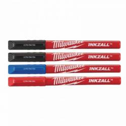 MILWAUKEE SET 4 STYLOS POINTE ULTRA FINE COULEURS (48223165)